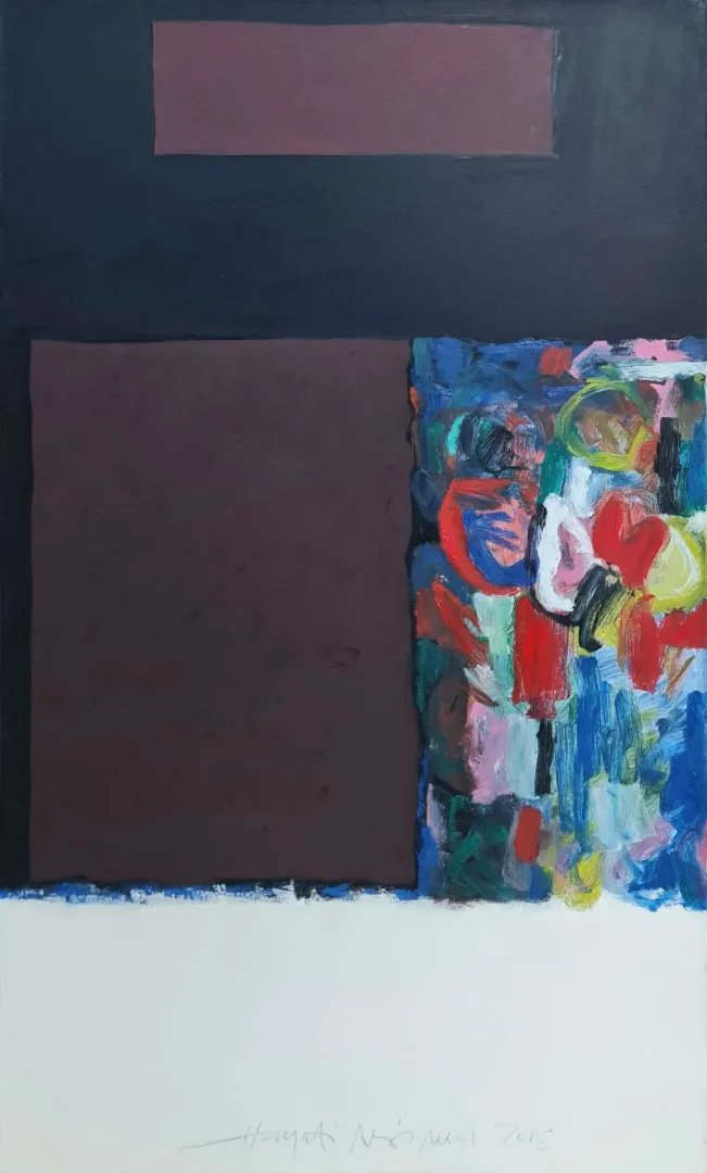 HAYATİ MİSMAN — “İsimsiz”, 2015 "İsimsiz" eseri HAYATİ MİSMAN tarafından 2015 yılında 125x70 cm ölçülerinde Tuval üzeri yağlı boya tekniği ile yapılmıştır.