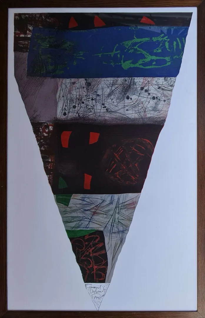 HAYATİ MİSMAN — “İsimsiz”, 1992 "İsimsiz" eseri HAYATİ MİSMAN tarafından 1992 yılında 129x79 cm ölçülerinde Gravür tekniği ile yapılmıştır.