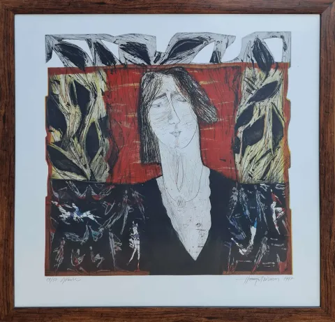 "İsimsiz" eseri HAYATİ MİSMAN tarafından 1997 yılında 66x69 cm ölçülerinde Gravür ..-50 tekniği ile yapılmıştır.