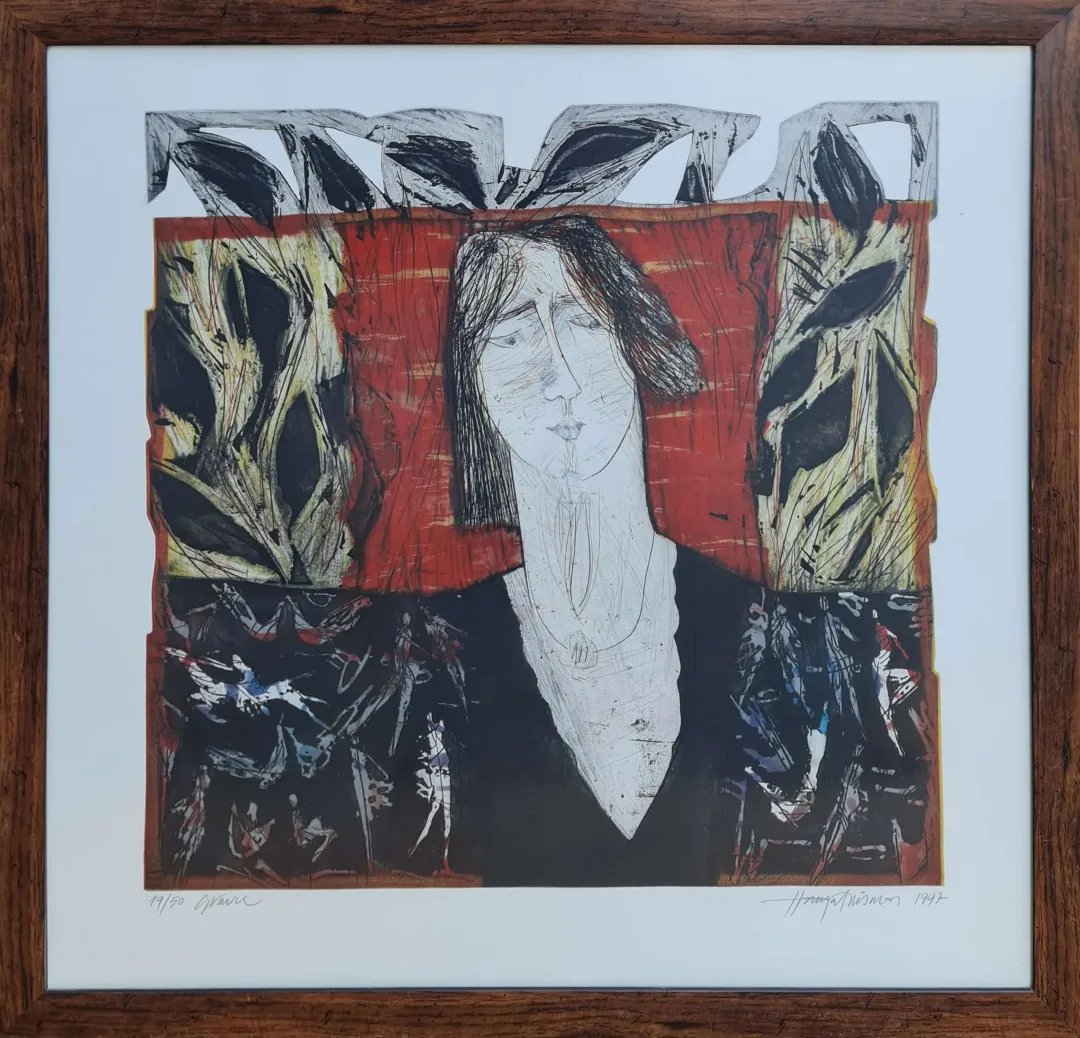 HAYATİ MİSMAN — “İsimsiz”, 1997 "İsimsiz" eseri HAYATİ MİSMAN tarafından 1997 yılında 66x69 cm ölçülerinde Gravür ..-50 tekniği ile yapılmıştır.