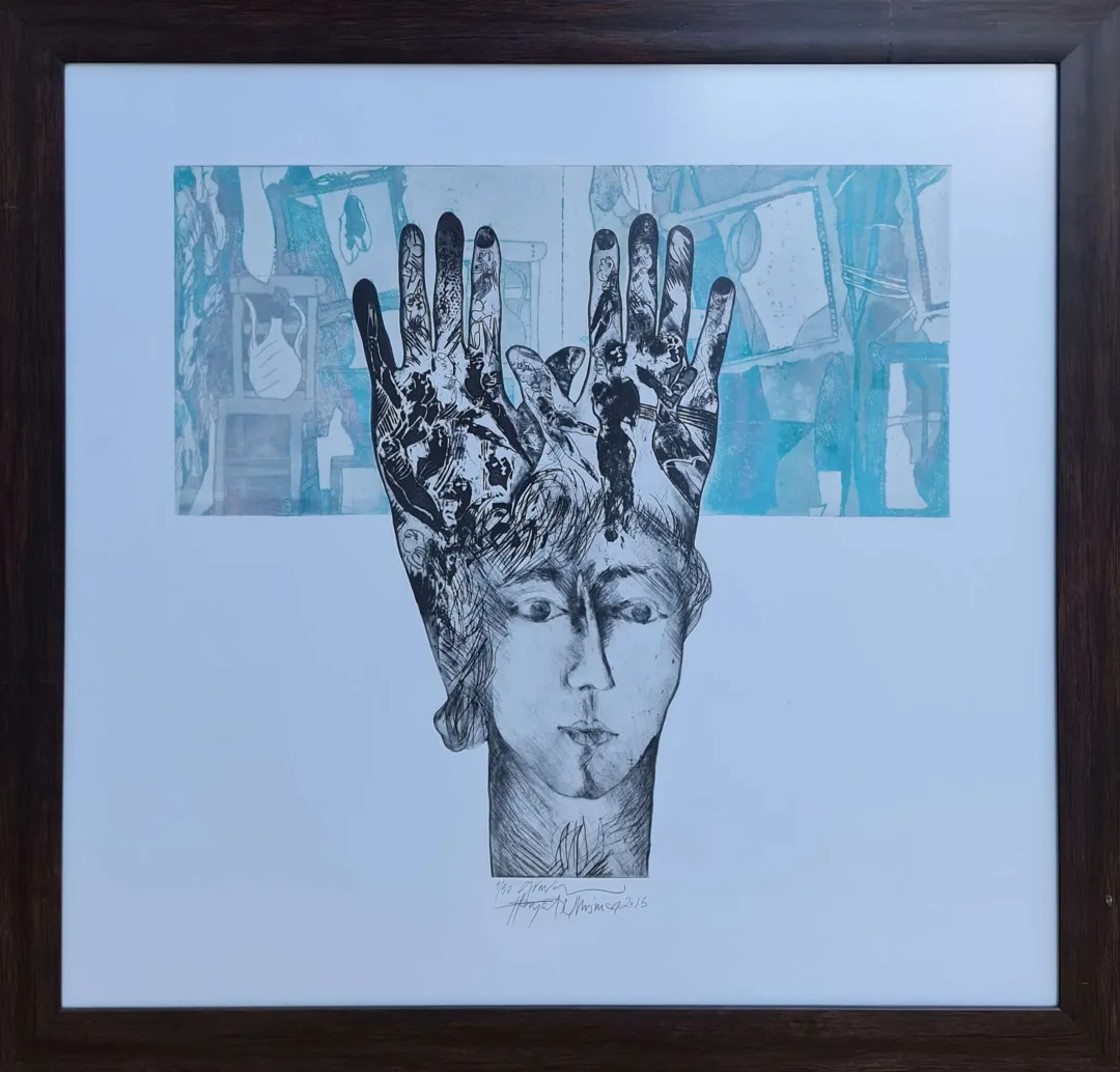 "İsimsiz" eseri HAYATİ MİSMAN tarafından 2015 yılında 66x69 cm ölçülerinde Gravür ..-50 tekniği ile yapılmıştır.