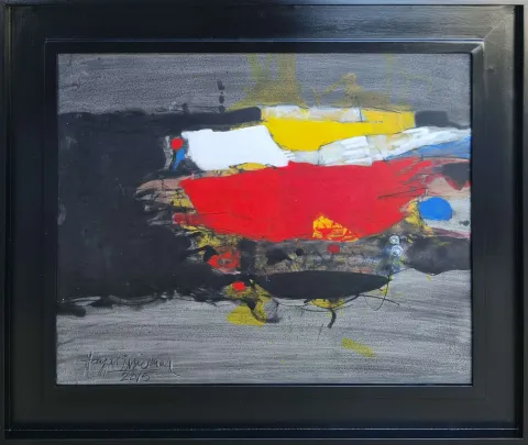 "İsimsiz" eseri HAYATİ MİSMAN tarafından 2016 yılında 50x60 cm ölçülerinde Kağıt üzeri yağlı boya tekniği ile yapılmıştır.