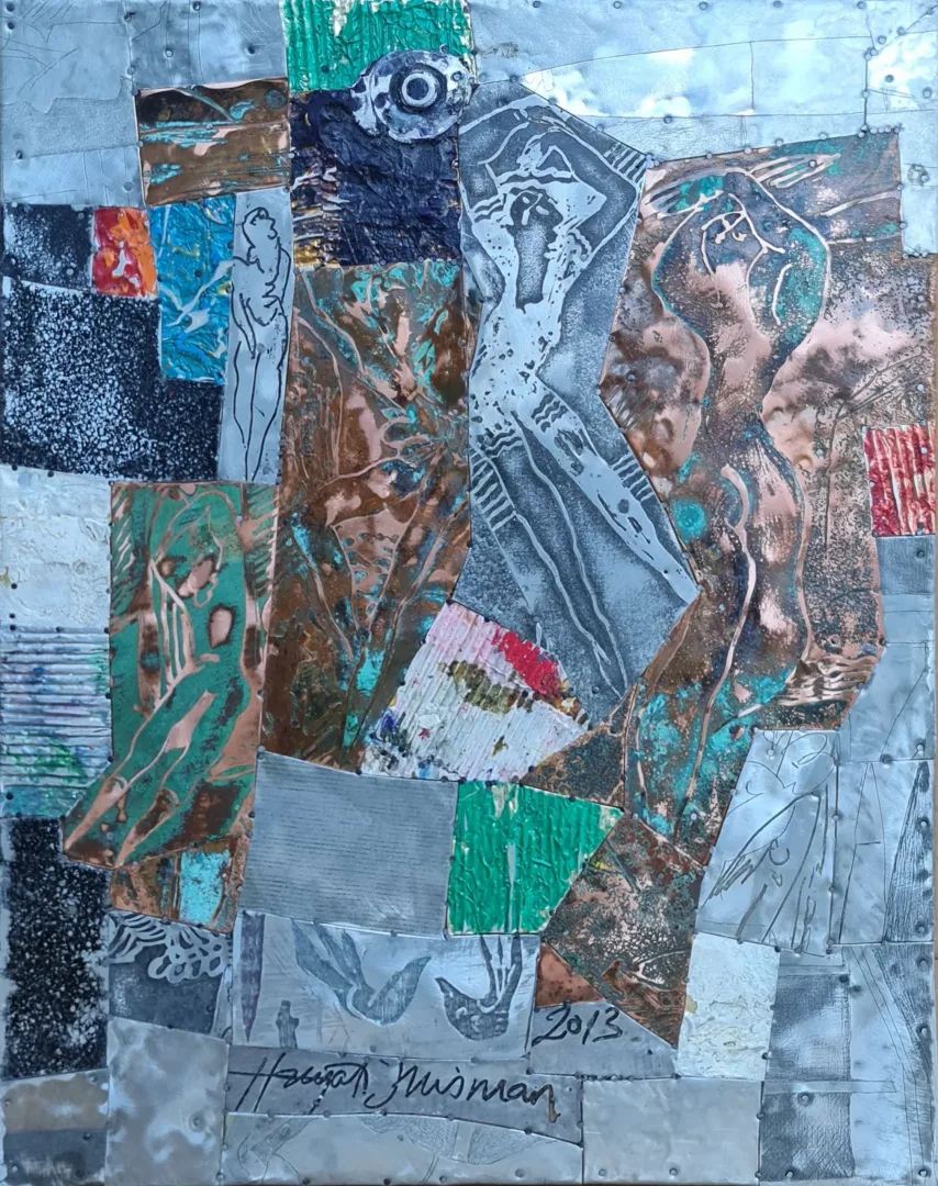 HAYATİ MİSMAN — “İsimsiz”, 2013 "İsimsiz" eseri HAYATİ MİSMAN tarafından 2013 yılında 45x36 cm ölçülerinde Metal tekniği ile yapılmıştır.