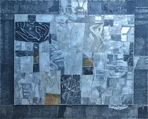 "İsimsiz" eseri HAYATİ MİSMAN tarafından 2014 yılında 60x75 cm ölçülerinde Metal tekniği ile yapılmıştır.