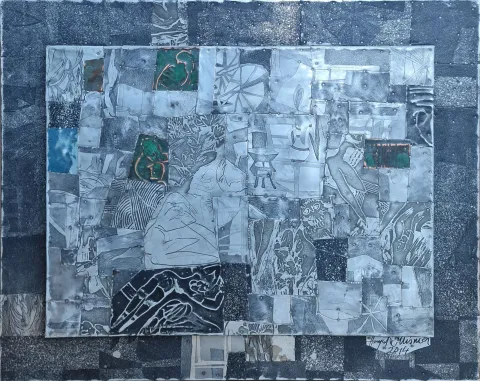 "İsimsiz" eseri HAYATİ MİSMAN tarafından 2014 yılında 60x75 cm ölçülerinde Metal tekniği ile yapılmıştır.