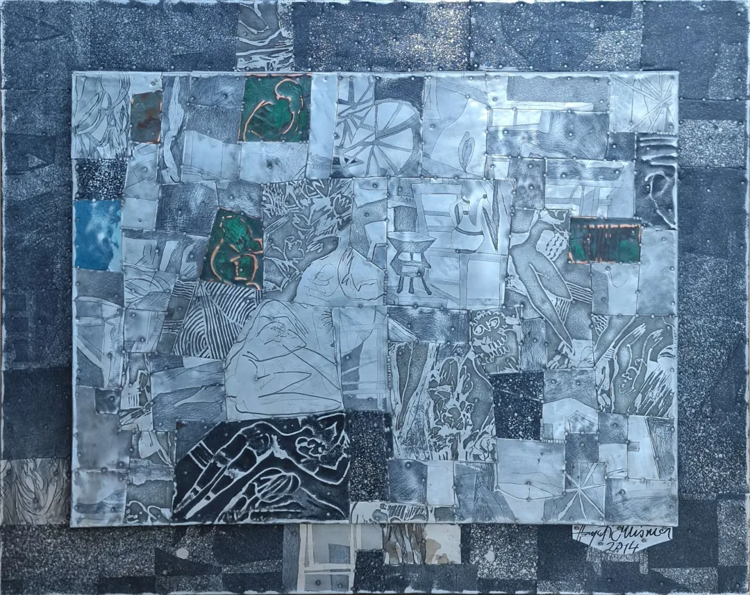 HAYATİ MİSMAN — “İsimsiz”, 2014 "İsimsiz" eseri HAYATİ MİSMAN tarafından 2014 yılında 60x75 cm ölçülerinde Metal tekniği ile yapılmıştır.