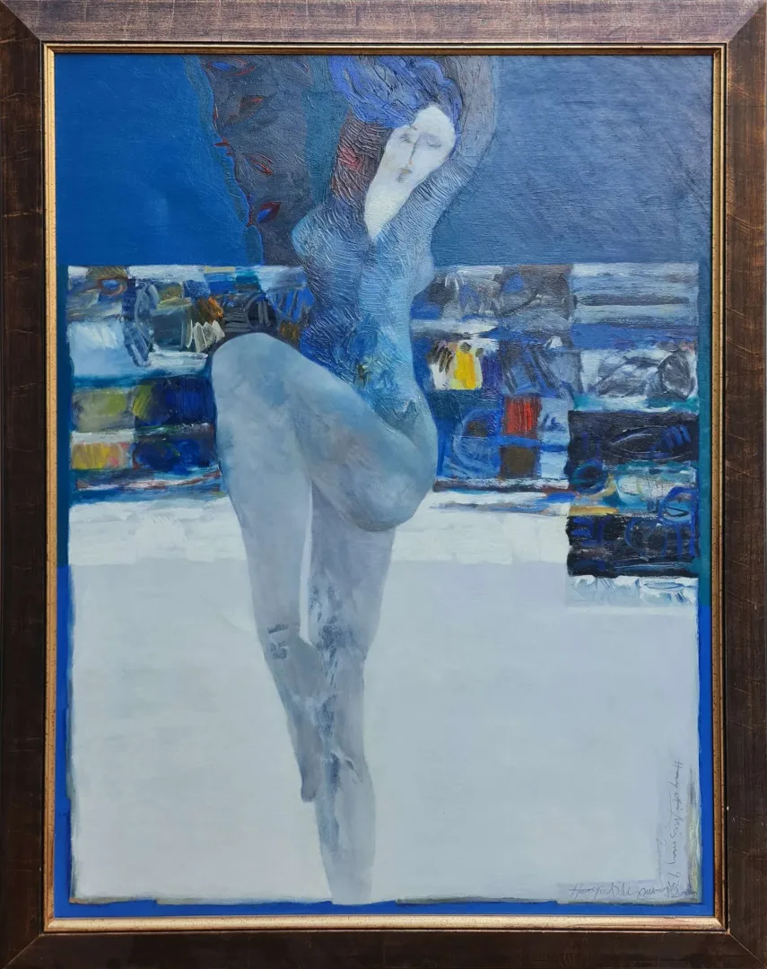 HAYATİ MİSMAN — “İsimsiz”, 1993 "İsimsiz" eseri HAYATİ MİSMAN tarafından 1993 yılında 130x100 cm ölçülerinde Tuval üzeri yağlı boya tekniği ile yapılmıştır.