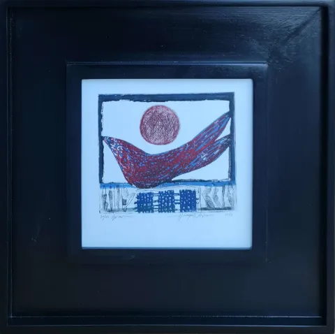 "İsimsiz" eseri HAYATİ MİSMAN tarafından 1999 yılında 20x20 cm ölçülerinde Gravür tekniği ile yapılmıştır.