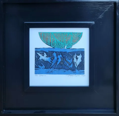 "İsimsiz" eseri HAYATİ MİSMAN tarafından 1999 yılında 20x20 cm ölçülerinde Gravür tekniği ile yapılmıştır.