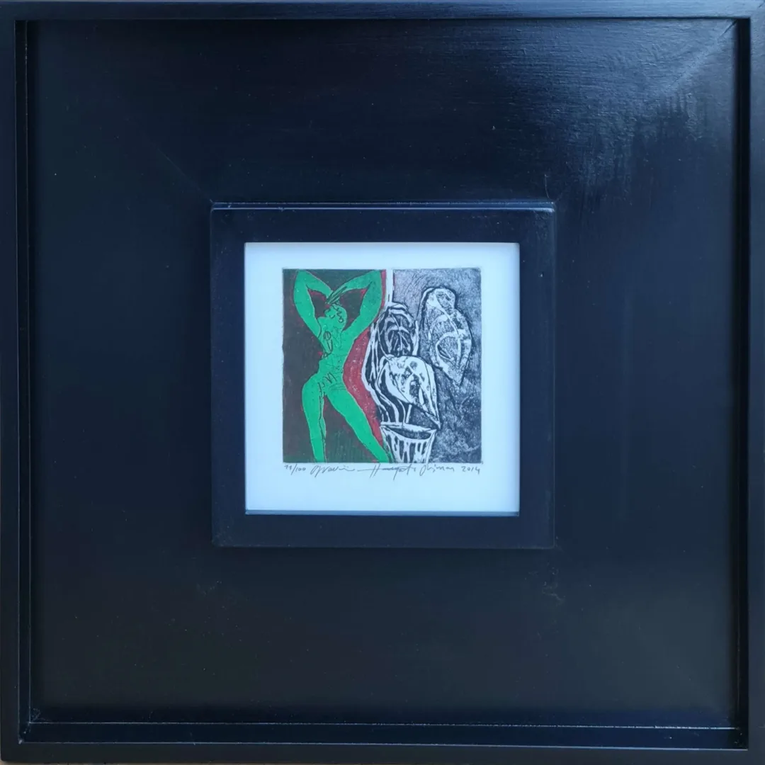 "İsimsiz" eseri HAYATİ MİSMAN tarafından 2014 yılında 14x14 cm ölçülerinde Gravür tekniği ile yapılmıştır.