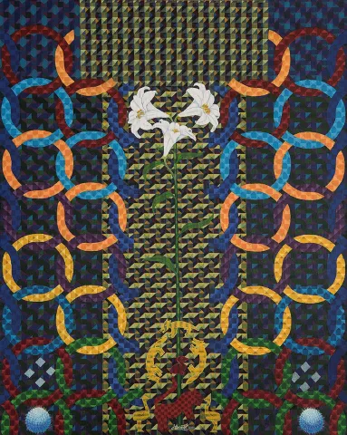 "Kısaca Barış" eseri 100x80 cm ölçülerinde Tuval üzeri akrilik boya tekniği ile yapılmıştır.