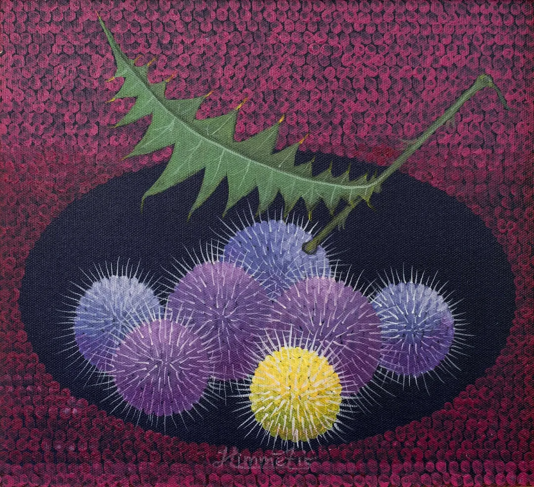 “Aile - 2 (Mor)” "Aile - 2 (Mor)" eseri 22x30 cm ölçülerinde Tuval üzeri akrilik boya tekniği ile yapılmıştır.