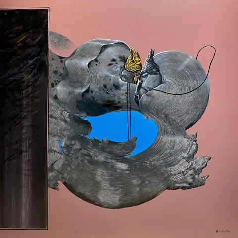 MAHMOUD AZADNİA — “Süreklilik”, 2021 "Süreklilik" eseri MAHMOUD AZADNİA tarafından 2021 yılında 150x150 cm ölçülerinde Tuval üzeri akrilik boya tekniği ile yapılmıştır.