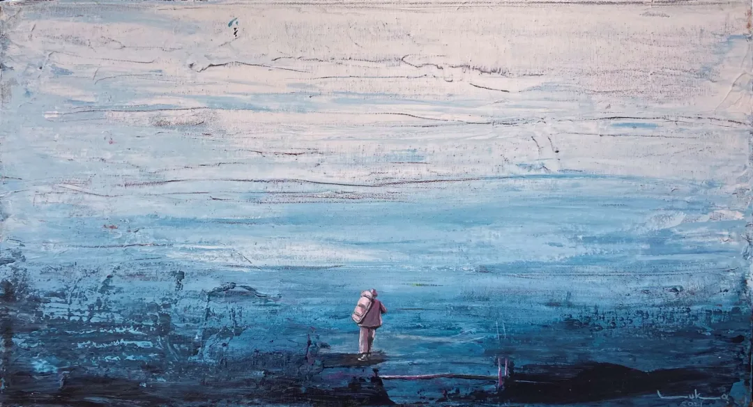 yakınlaştır "Sonsuz" eseri LÜTFÜ KAPLANOĞLU tarafından 2021 yılında 43x82 cm ölçülerinde Tuval üzeri akrilik boya tekniği ile yapılmıştır.