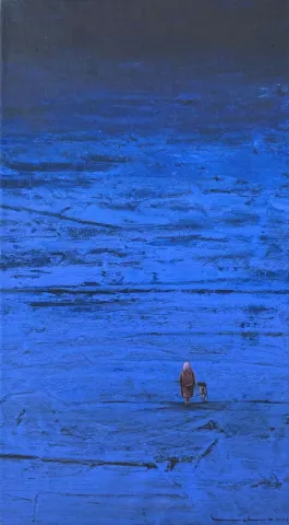 "Yolculuk" eseri LÜTFÜ KAPLANOĞLU tarafından 2021 yılında 73x43 cm ölçülerinde Tuval üzeri akrilik boya tekniği ile yapılmıştır.