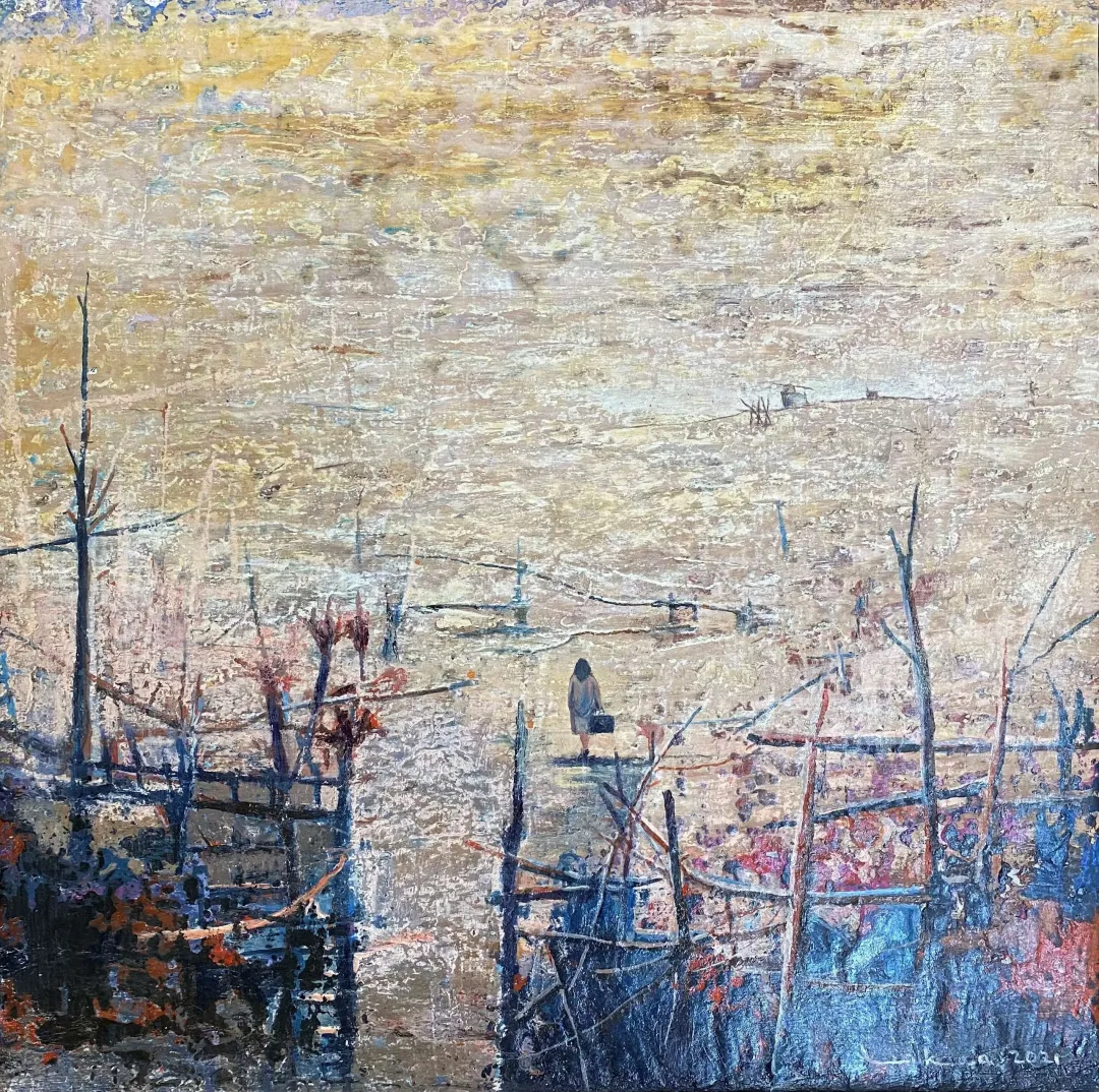 yakınlaştır "Koridor" eseri LÜTFÜ KAPLANOĞLU tarafından 2022 yılında 70x80 cm ölçülerinde Tuval üzeri akrilik boya tekniği ile yapılmıştır.