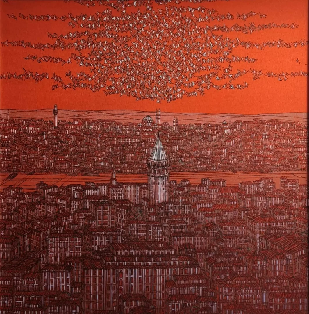 DEVRİM ERBİL — “İsimsiz”, 2022 "İsimsiz" eseri DEVRİM ERBİL tarafından 2022 yılında 120x120 cm ölçülerinde Giclee tekniği ile yapılmıştır.
