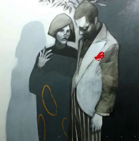 "İsimsiz" eseri ERCAN AYÇİÇEK tarafından 2019 yılında 120x120 cm ölçülerinde Tuval üzeri akrilik boya tekniği ile yapılmıştır.