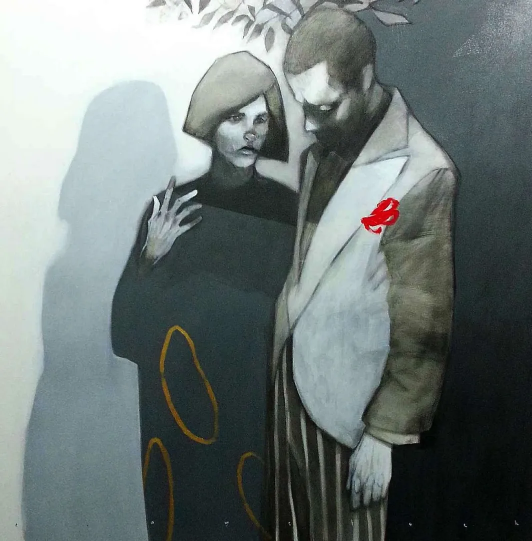 "İsimsiz" eseri ERCAN AYÇİÇEK tarafından 2019 yılında 120x120 cm ölçülerinde Tuval üzeri akrilik boya tekniği ile yapılmıştır.