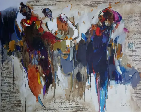 NURETTİN AKKAYA — “Untitled”, 2019 "İsimsiz" eseri NURETTİN AKKAYA tarafından 2019 yılında 120x150 cm ölçülerinde Tuval üzeri yağlı boya tekniği ile yapılmıştır.