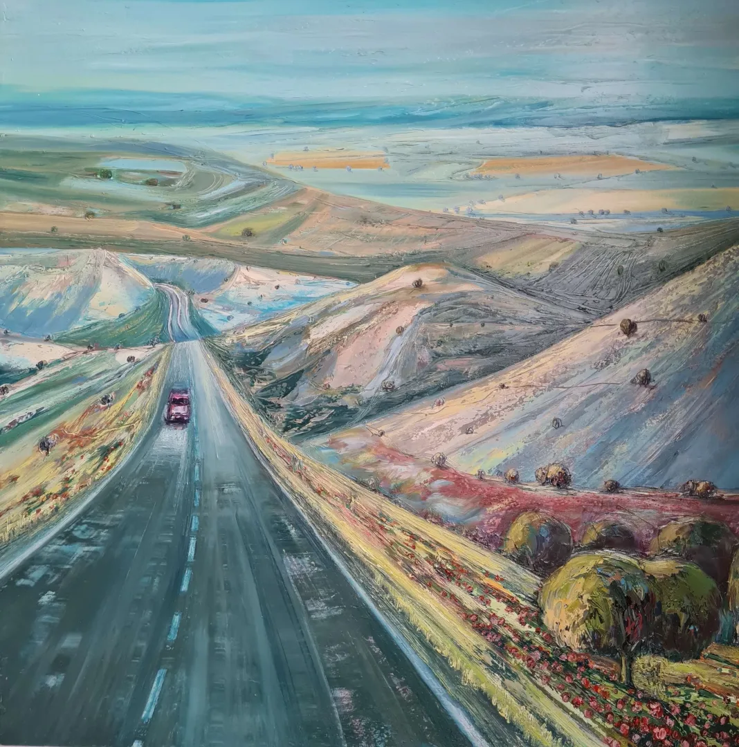 TOLGA BOZTOPRAK — “İsimsiz”, 2022 "İsimsiz" eseri TOLGA BOZTOPRAK tarafından 2022 yılında 100x100 cm ölçülerinde Tuval üzeri yağlı boya tekniği ile yapılmıştır.
