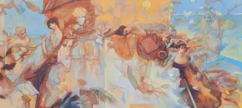 MAHİR GÜVEN — “İsimsiz” "İsimsiz" eseri MAHİR GÜVEN tarafından 110x240 cm ölçülerinde Tuval üzeri yağlı boya tekniği ile yapılmıştır.