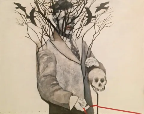 ERCAN AYÇİÇEK — “Randevu”, 2017 "Randevu" eseri ERCAN AYÇİÇEK tarafından 2017 yılında 80x100 cm ölçülerinde Tuval üzeri akrilik boya tekniği ile yapılmıştır.