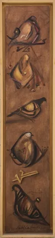 "İsimsiz" eseri HALİL COŞKUN tarafından 120x22 cm ölçülerinde Tuval üzeri yağlı boya tekniği ile yapılmıştır.