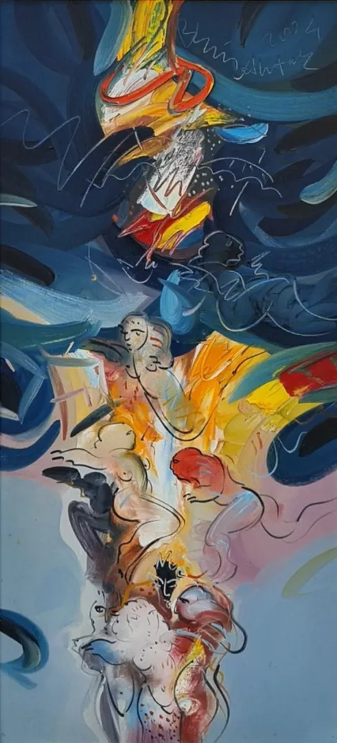 "İsimsiz" eseri ENİS AKTAŞ tarafından 2004 yılında 75x35 cm ölçülerinde Tuval üzeri yağlı boya tekniği ile yapılmıştır.