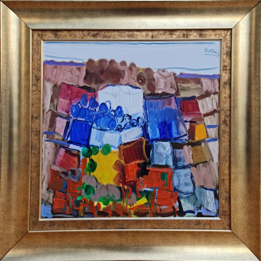 yakınlaştır "Marmaris Serisi" eseri ADNAN TURANİ tarafından 1998 yılında 65x65 cm ölçülerinde Tuval üzeri yağlı boya tekniği ile yapılmıştır.
