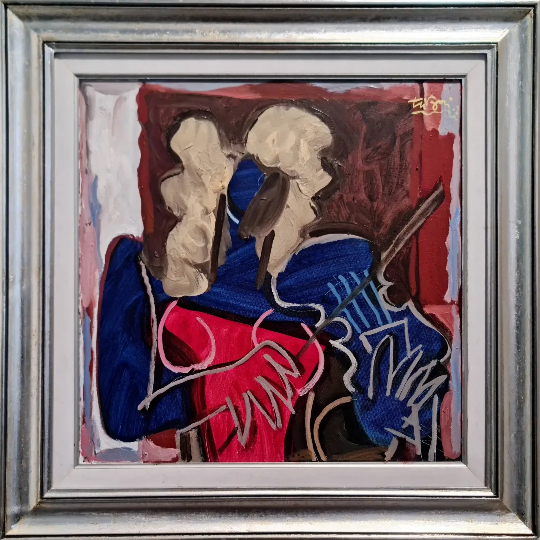 yakınlaştır "Kemancı Kız" eseri ADNAN TURANİ tarafından 2002 yılında 50x50 cm ölçülerinde Tuval üzeri yağlı boya tekniği ile yapılmıştır.