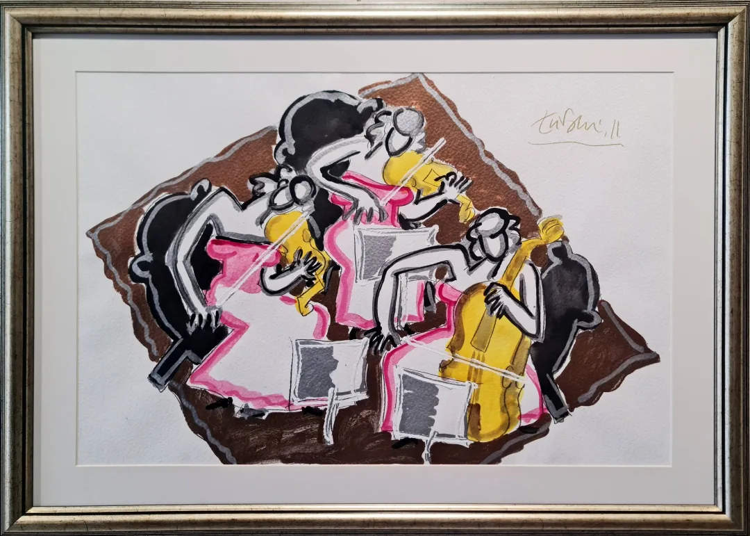 yakınlaştır "Trio" eseri ADNAN TURANİ tarafından 2011 yılında 50x70 cm ölçülerinde Kağıt üzeri karışık teknik tekniği ile yapılmıştır.