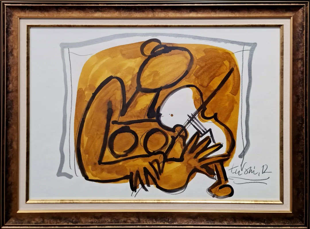 "Kemancı Kız" eseri ADNAN TURANİ tarafından 2012 yılında 50x70 cm ölçülerinde Kağıt üzeri karışık teknik tekniği ile yapılmıştır.