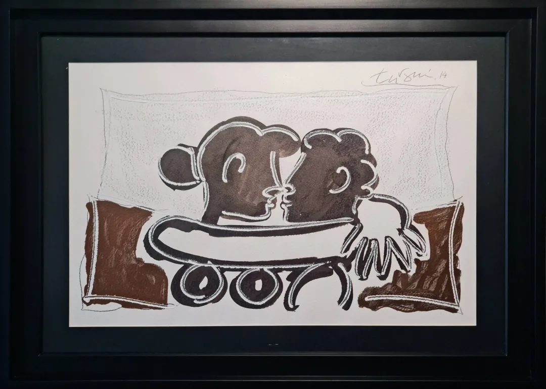 yakınlaştır "Aşıklar" eseri ADNAN TURANİ tarafından 2014 yılında 50x70 cm ölçülerinde Kağıt üzeri karışık teknik tekniği ile yapılmıştır.
