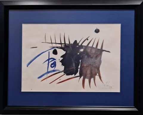 "Soyut kompozisyon" eseri ADNAN TURANİ tarafından 1981 yılında 24x35 cm ölçülerinde Kağıt üzeri karışık teknik tekniği ile yapılmıştır.