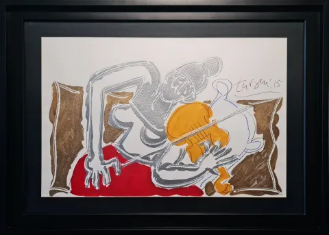 "Kemancı Kız" eseri ADNAN TURANİ tarafından 2015 yılında 50x70 cm ölçülerinde Kağıt üzeri karışık teknik tekniği ile yapılmıştır.