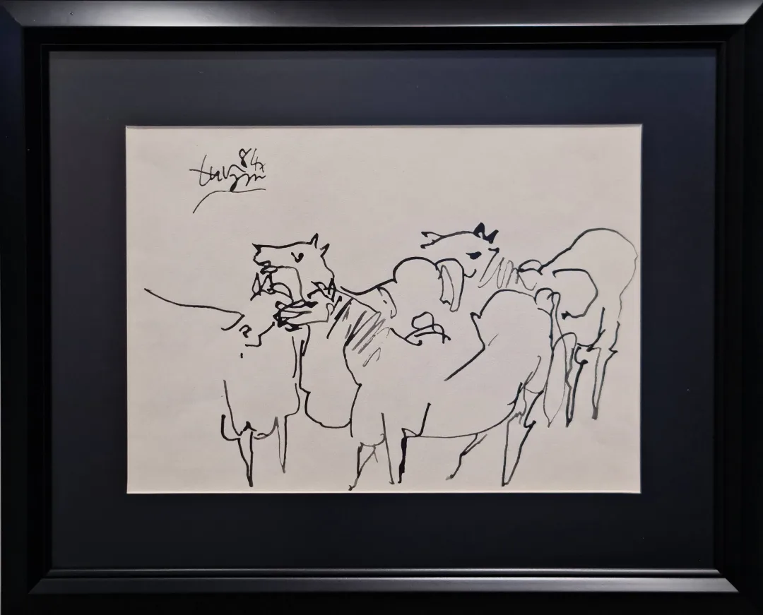 yakınlaştır "Sürü" eseri ADNAN TURANİ tarafından 1984 yılında 25x35 cm ölçülerinde Kağıt üzeri füzen tekniği ile yapılmıştır.