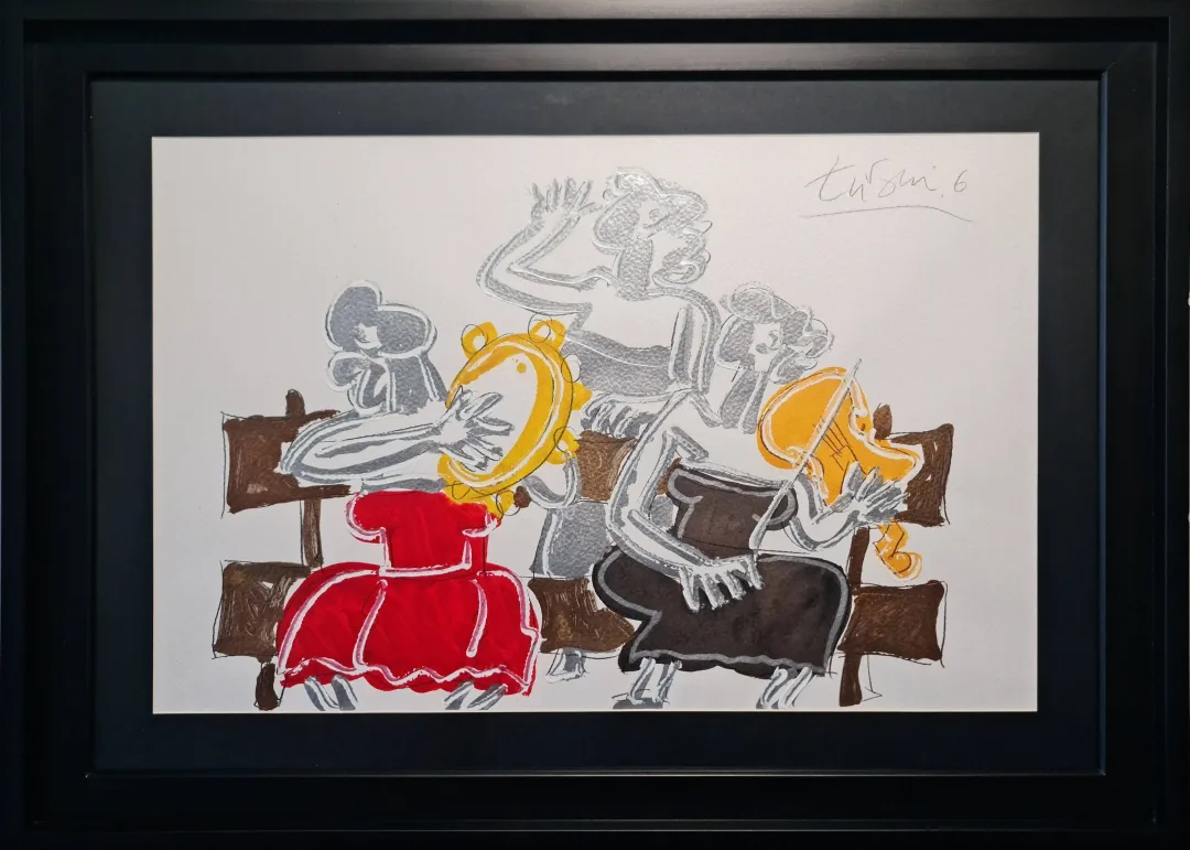 ADNAN TURANİ — “Trio”, 2006 "Trio" eseri ADNAN TURANİ tarafından 2006 yılında 50x70 cm ölçülerinde Kağıt üzeri karışık teknik tekniği ile yapılmıştır.