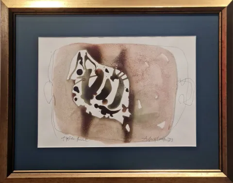 "Soyut kompozisyon" eseri ADNAN TURANİ tarafından 1983 yılında 25x35 cm ölçülerinde Baskı tekniği ile yapılmıştır.
