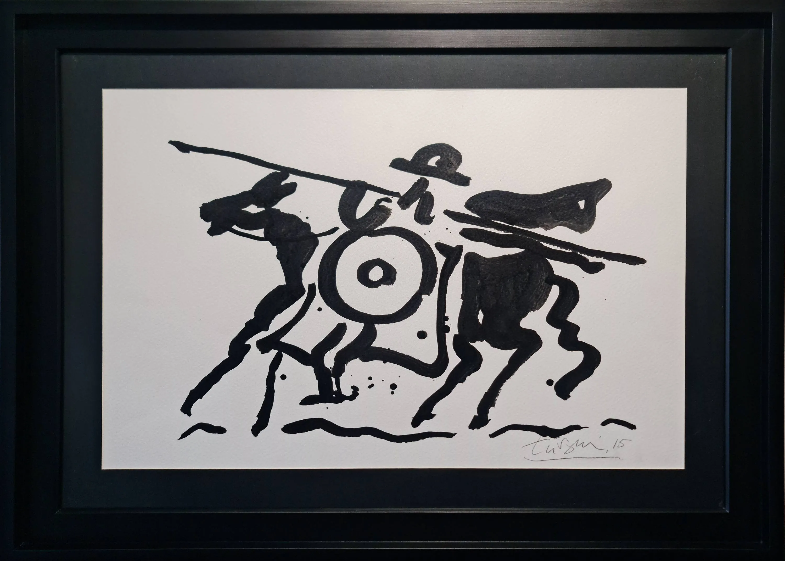 "Don Kişot" eseri ADNAN TURANİ tarafından 2015 yılında 50x70 cm ölçülerinde Kağıt üzeri karışık teknik tekniği ile yapılmıştır.