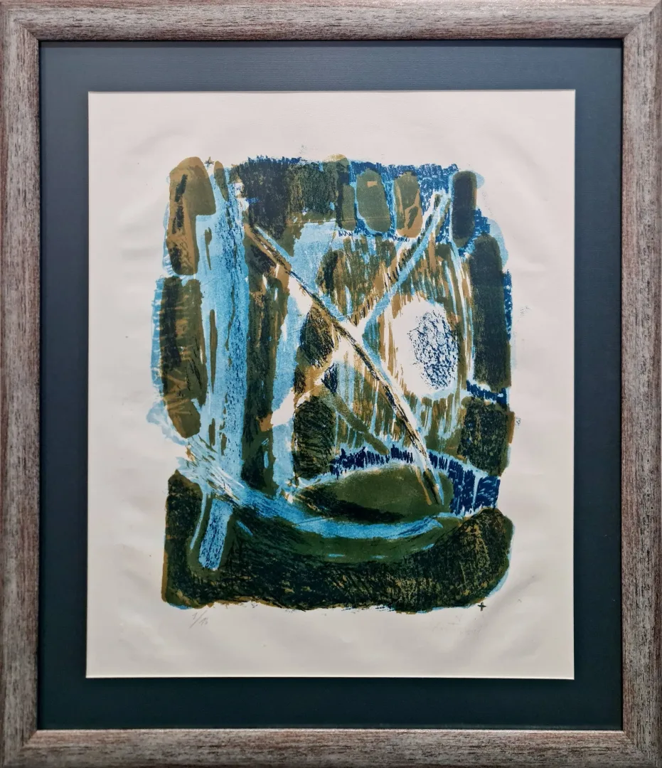 yakınlaştır "Soyut kompozisyon" eseri ADNAN TURANİ tarafından 1958 yılında 57x50 cm ölçülerinde Baskı 1/16 tekniği ile yapılmıştır.