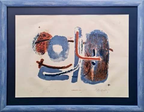 "Soyut kompozisyon" eseri ADNAN TURANİ tarafından 50x70 cm ölçülerinde Baskı 1/3 tekniği ile yapılmıştır.