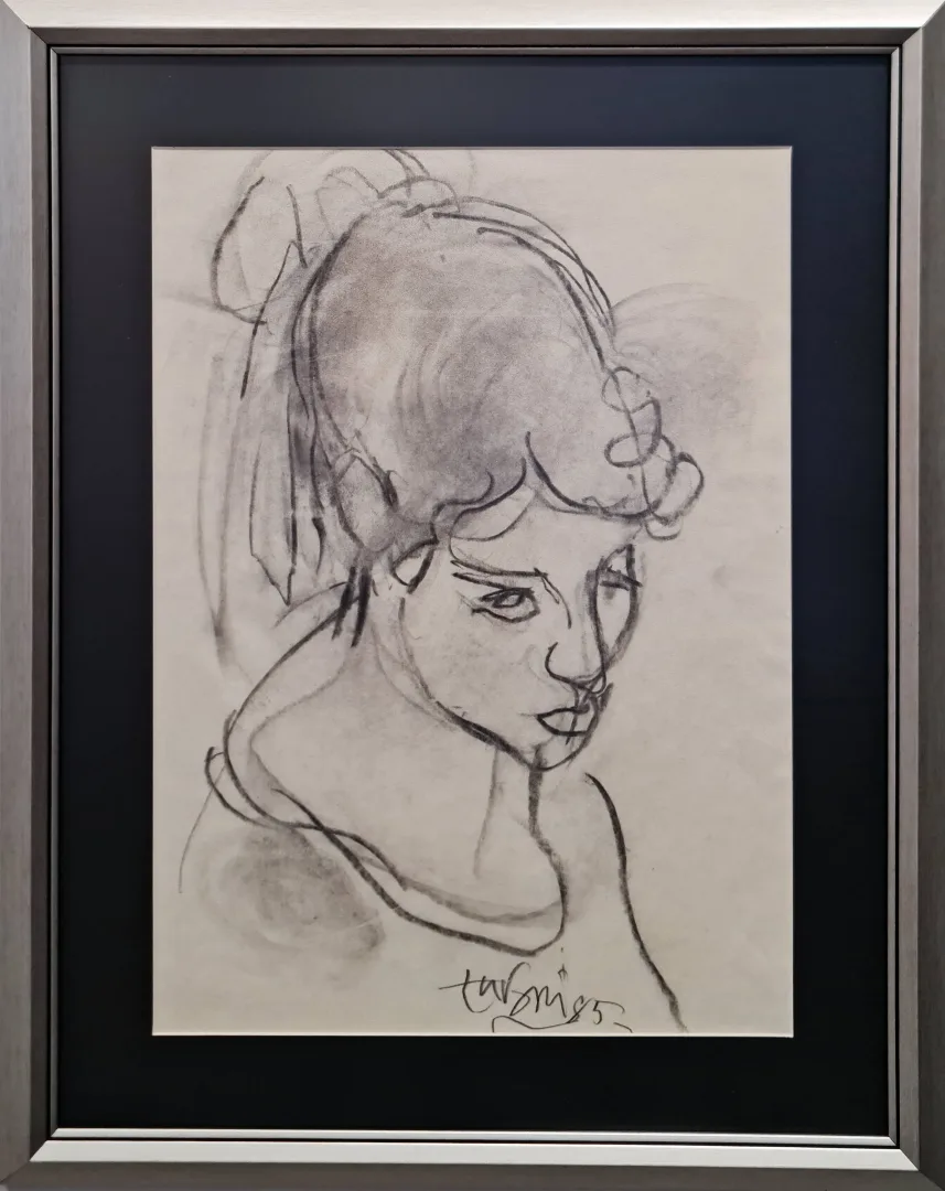 yakınlaştır "Portre" eseri ADNAN TURANİ tarafından 1985 yılında 50x35 cm ölçülerinde Kağıt üzeri füzen tekniği ile yapılmıştır.