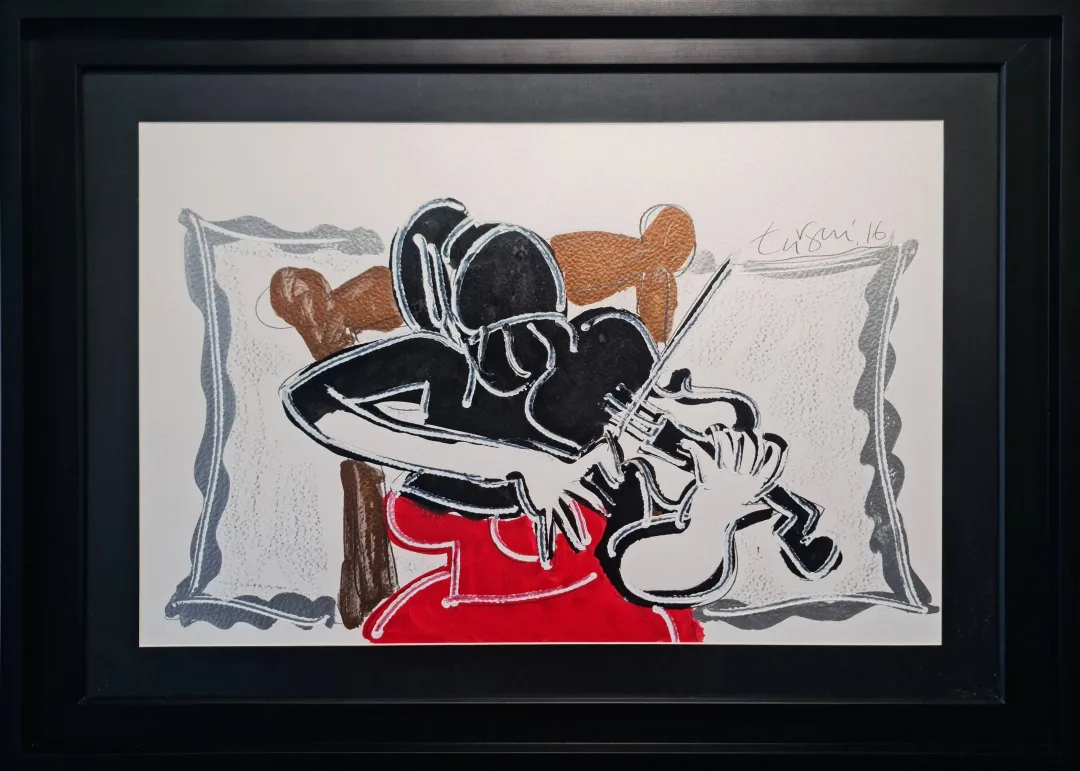 yakınlaştır "Kemancı Kız" eseri ADNAN TURANİ tarafından 2016 yılında 50x70 cm ölçülerinde Kağıt üzeri karışık teknik tekniği ile yapılmıştır.