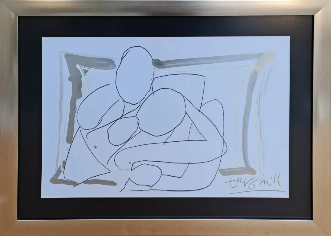 yakınlaştır "Aşıklar" eseri ADNAN TURANİ tarafından 2011 yılında 50x70 cm ölçülerinde Kağıt üzeri füzen tekniği ile yapılmıştır.