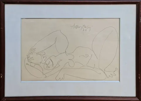 "Dansçı" eseri ADNAN TURANİ tarafından 1982 yılında 35x52 cm ölçülerinde Kağıt üzeri desen tekniği ile yapılmıştır.