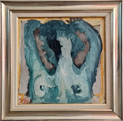 "Nü" eseri ADNAN TURANİ tarafından 2002 yılında 50x50 cm ölçülerinde Tuval üzeri yağlı boya tekniği ile yapılmıştır.