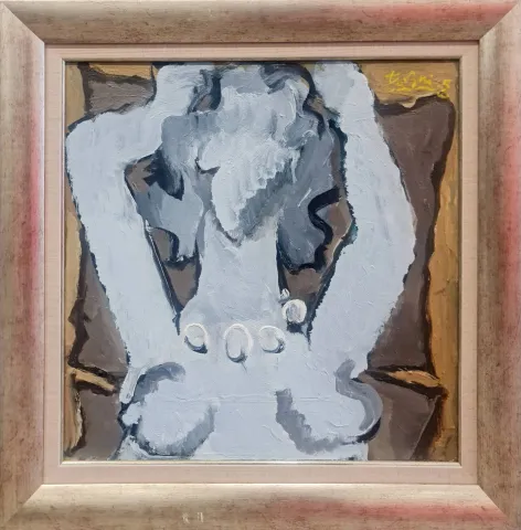 "Figürlü Kompozisyon" eseri ADNAN TURANİ tarafından 2005 yılında 50x50 cm ölçülerinde Tuval üzeri yağlı boya tekniği ile yapılmıştır.