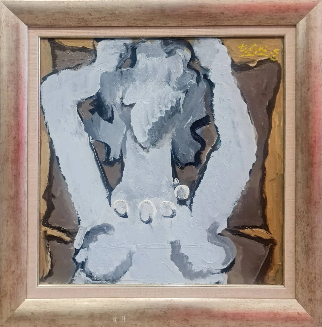 yakınlaştır "Figürlü Kompozisyon" eseri ADNAN TURANİ tarafından 2005 yılında 50x50 cm ölçülerinde Tuval üzeri yağlı boya tekniği ile yapılmıştır.