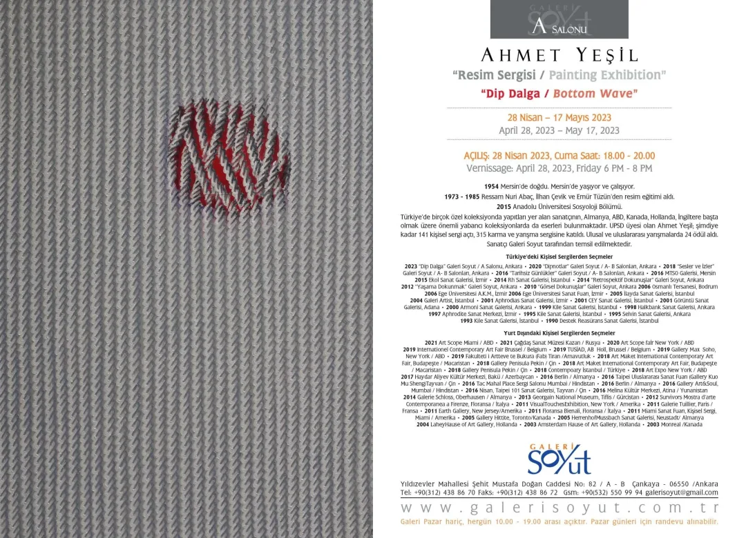 AHMET YEŞİL — sergiden görünüm